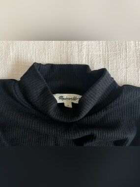 Madewell Black Ribbed Long-Sleeve Women’s Medium